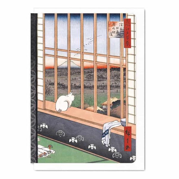 A3 Asakusa Rice Fields Cat Art Print